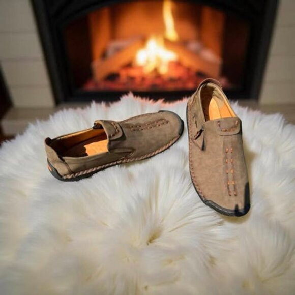 BROWN SLIP ON SHOES - Picture 1 of 4